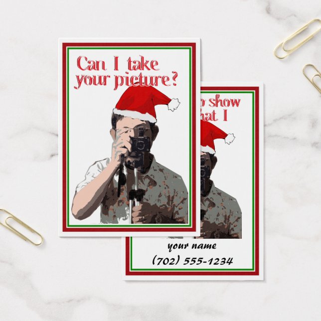 Cartes De Visite Ligne de prise en charge du photographe (Bureau)