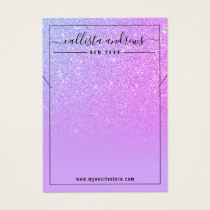 Cartes De Visite Lilac Magenta Violet Parties scintillant collier c