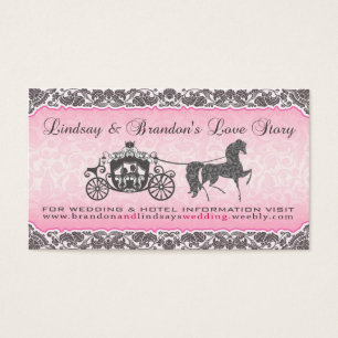 Cartes De Visite Lindsay & Brandon Rose & Carriage Mariage Design