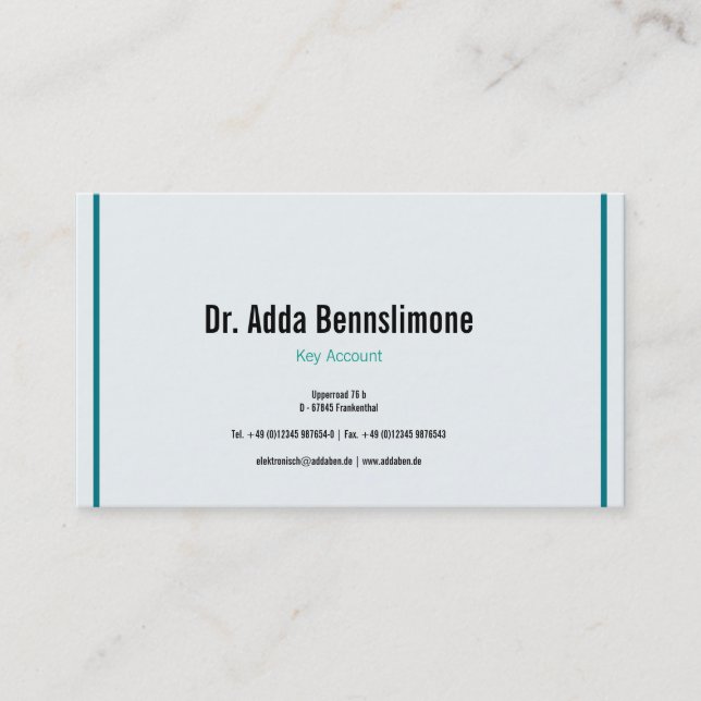 Cartes de visite Lines (Devant)