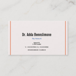 Cartes de visite Lines