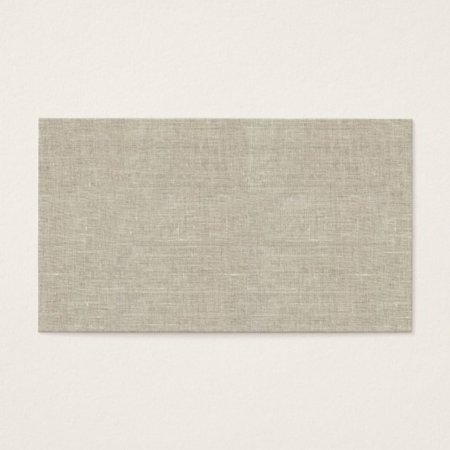 Cartes De Visite Linge Rustique Beige Imprimé (Devant)