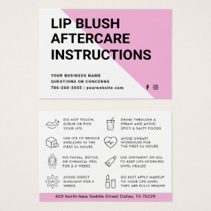 CARTES DE VISITE LIP BLUSH APRÈS LES INSTURCÉS DE SOINS