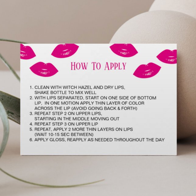Cartes De Visite Lipsense Distributor Hot Rose Lips Comment appliqu (Créateur téléchargé)