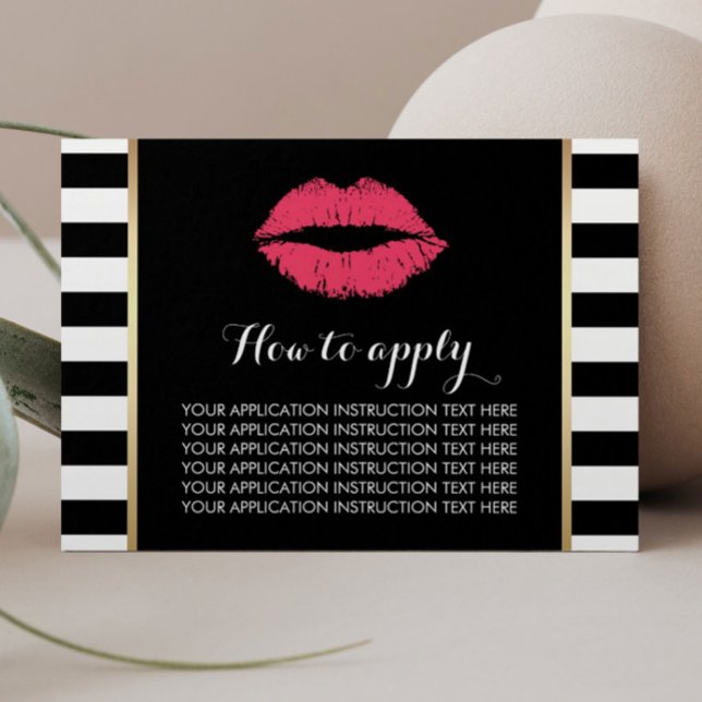 Cartes De Visite Lipsense Makeup Artist Lips Product Instructions (Créateur téléchargé)