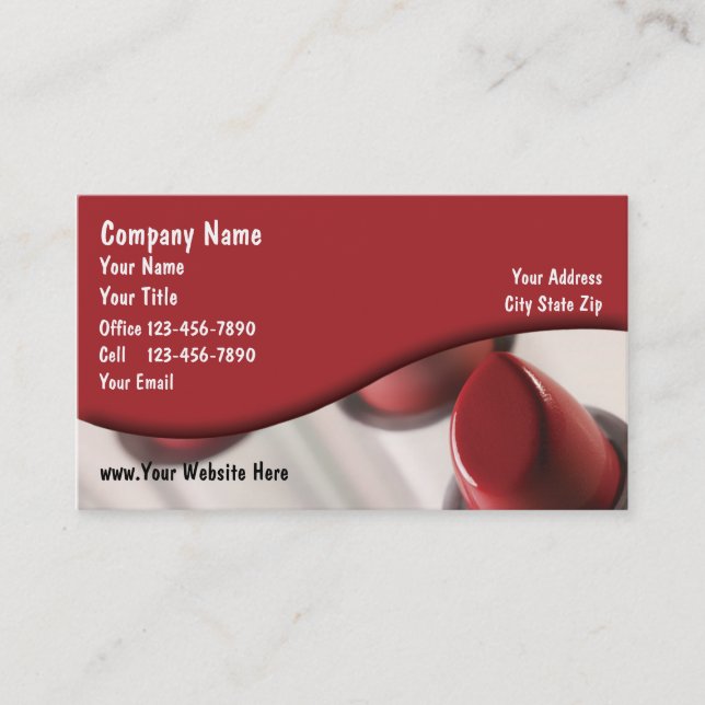 Cartes de visite Lipstick (Devant)