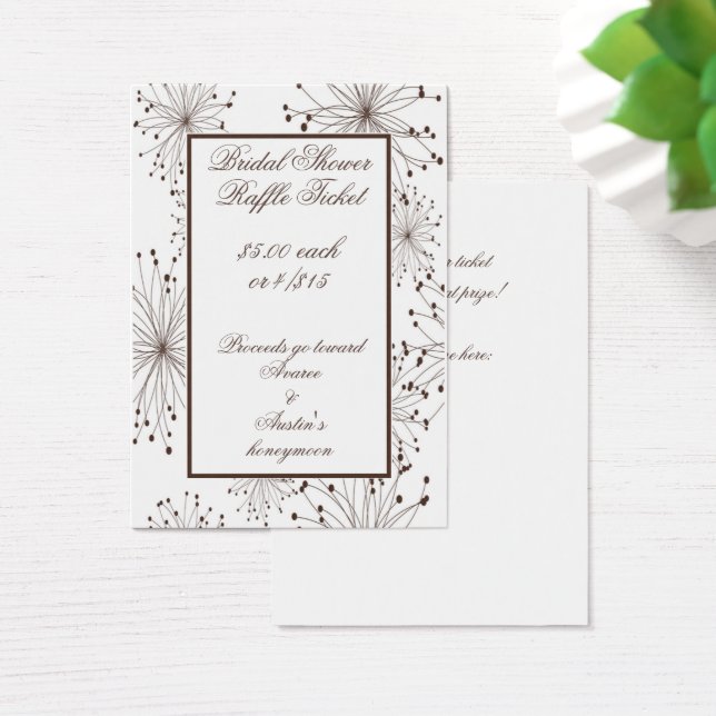 Cartes De Visite Liquide Brown et blanc (Bureau)