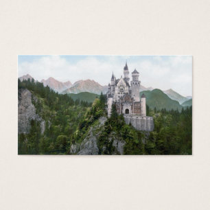 Cartes De Visite Lithographie de château de Neuschwanstein