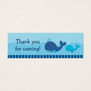 Cartes De Visite Little Blue Whale Goodie Bag Tags Cadeau Tags