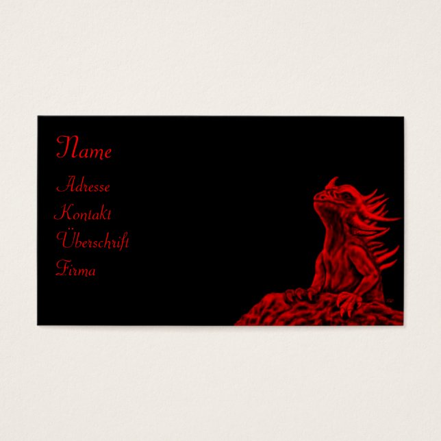 Cartes De Visite Little red Dragon (Devant)