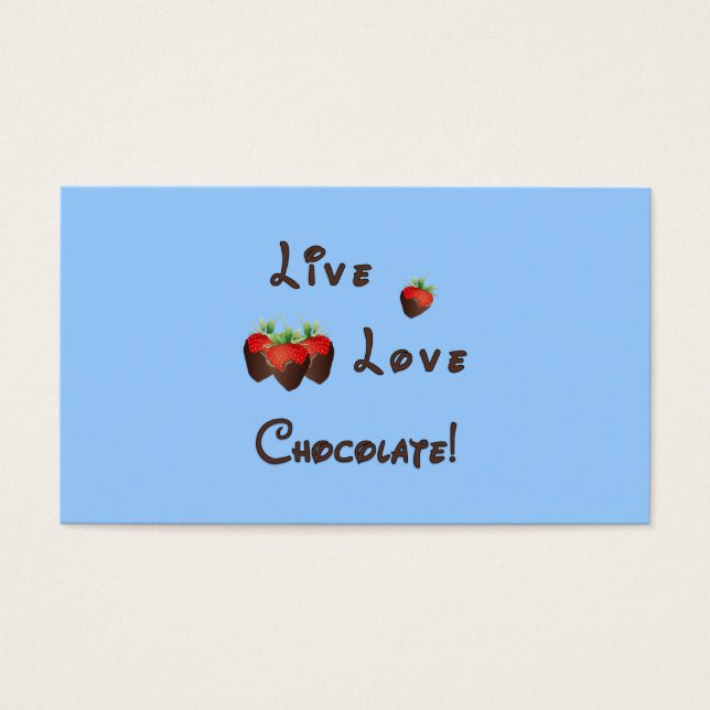Cartes De Visite Live Love Chocolate (Devant)