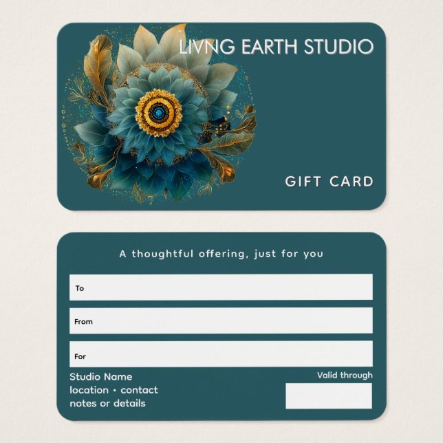 Cartes De Visite Living Field | Mandala (Devant & derrière)