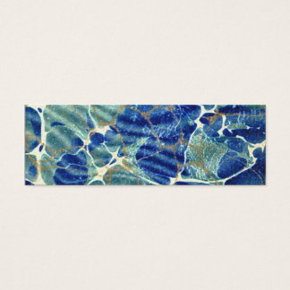 Cartes De Visite Livre Cadeau Bleu Batik Signet en marbre