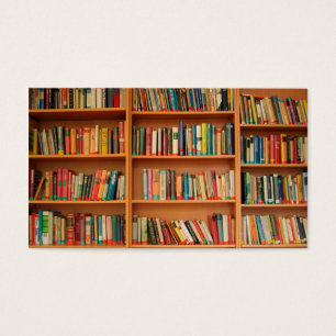 Cartes De Visite Livres sur Arrière - plan de bibliothèque