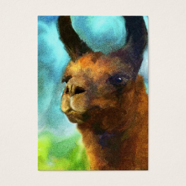 Cartes De Visite Llama ACEO Art Trards (Devant)