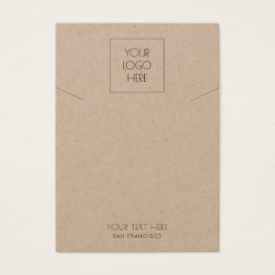 Cartes De Visite Logo Collier de bijoux simple Kraft Display Card