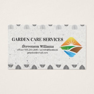 Cartes De Visite Logo d'aménagement paysager   Services de soins de