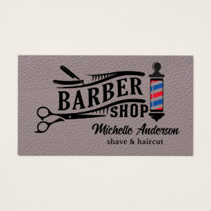 Cartes De Visite Logo de la Boutique de Barber