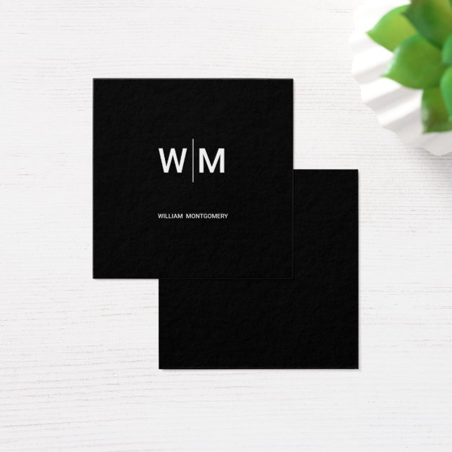 Cartes De Visite Logo de marque noire | Entreprise (Bureau)