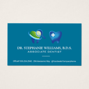 Cartes De Visite Logo de nettoyage des dents