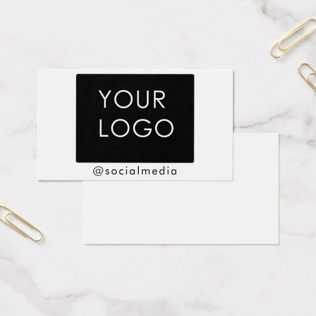 Cartes De Visite Logo d'entreprise moderne Social Media Plain (Bureau)