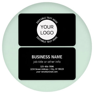 Cartes De Visite Logo d'entreprise ou toute image et texte modifiab