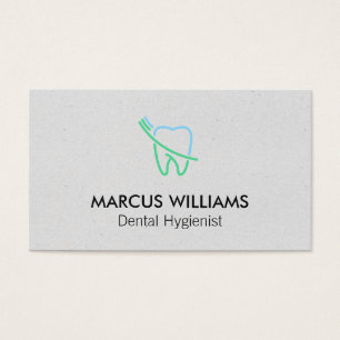 Cartes De Visite Logo des dents et des pinceaux