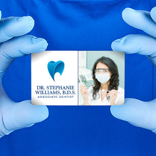 Cartes De Visite Logo des dents   Professionnel dentaire   Code Qr