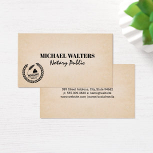 Cartes De Visite Logo du sceau public notaire