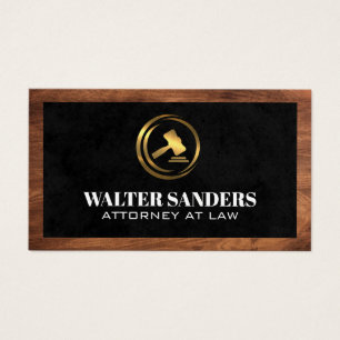 Cartes De Visite Logo Golden Gavel   Droit