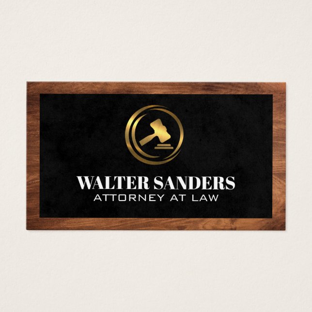 Cartes De Visite Logo Golden Gavel | Droit (Devant)