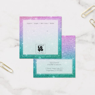 Cartes De Visite Logo Mermaid Ombre Parties scintillant Écouter la