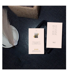 Cartes De Visite Logo moderne Blush Vêtements Balise de prix avec g