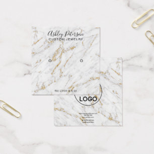 Cartes De Visite Logo parties scintillant or marbre étalon d'oreill