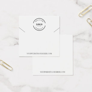 Cartes De Visite Logo personnalisable site web Porte-collier bijoux