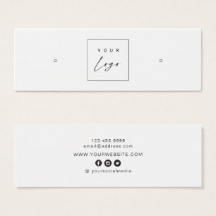 Cartes De Visite Logo Personnalisé ・ Boucles d'oreilles Boucles d'o