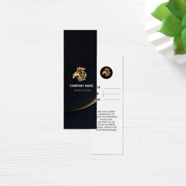 Cartes De Visite Logo Professionnel Élégant Lion (Bureau)