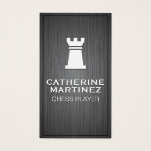 Cartes De Visite Logo Rook Arrière - plan métallique