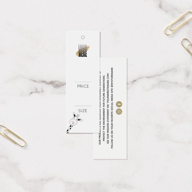 Cartes De Visite Logo simple Boutique Vêtements pour enfants Balise (Bureau)