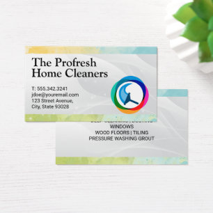 Cartes De Visite Logo Squeegee Nettoyeurs