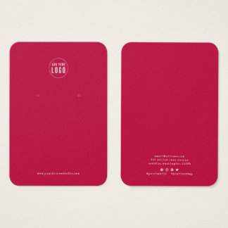 Cartes De Visite Logo Typewriter Custom Color Earring Display Card