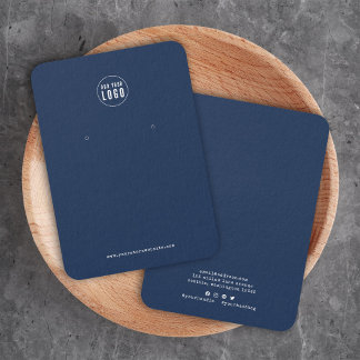 Cartes De Visite Logo Typewriter Custom Color Earring Display Card