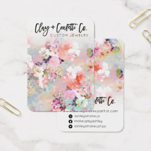 Cartes De Visite Logo typographie bijoux fleuris