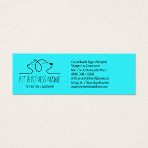 Cartes De Visite logotype de garde d'animaux de compagnie Blue Petc