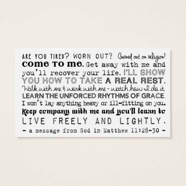 Cartes De Visite Loi planifiée de la bonté chrétienne (P.A.C.K.) Ca (Dos)