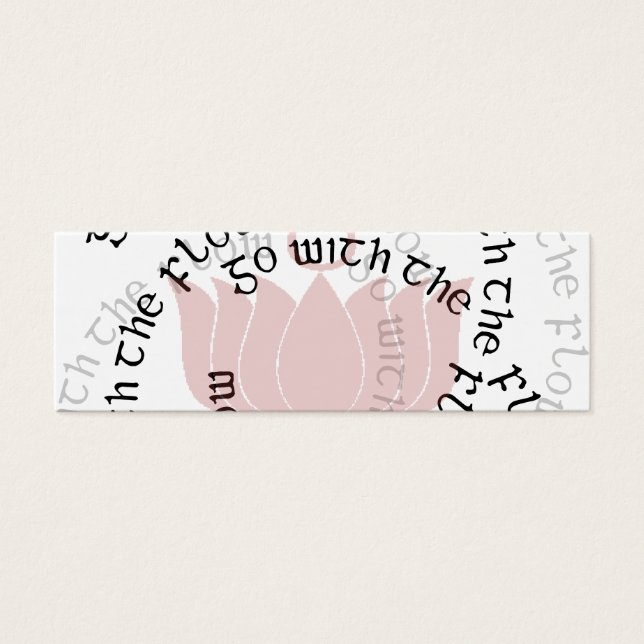 Cartes De Visite Lotus Flower aller avec le flux (Devant)