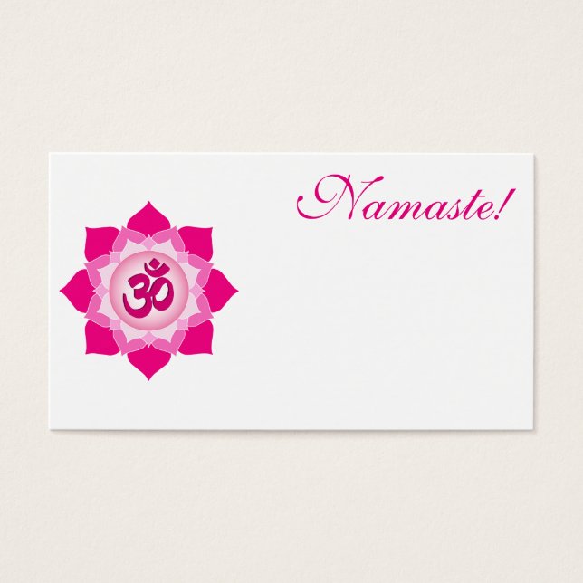 Cartes De Visite Lotus rose (Devant)