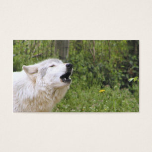 Cartes De Visite Loup de bois de construction d'hurlement 3