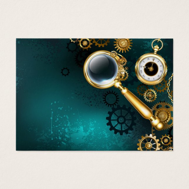 Cartes De Visite Loupe en style Steampunk (Devant)