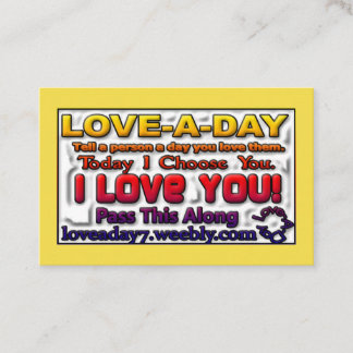 Cartes de visite Love-a-Day